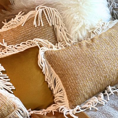 Solara  -  50 x 50 cm Luxe Sierkussen met Franjes